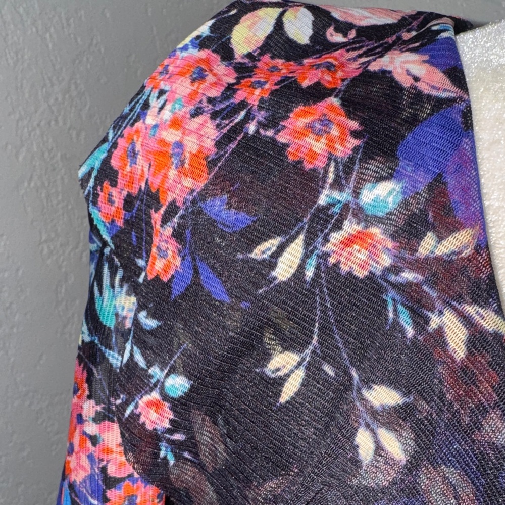 Spense Black Maxi Dress with Multicolor Floral Print - Picture 5 of 7
